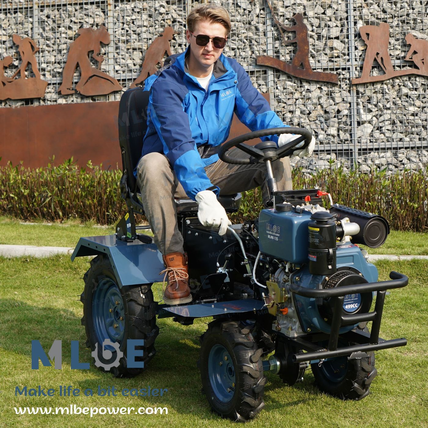 MLBE ML4W-135 Mini Tractor with Diesel 188F Engine Electric Start