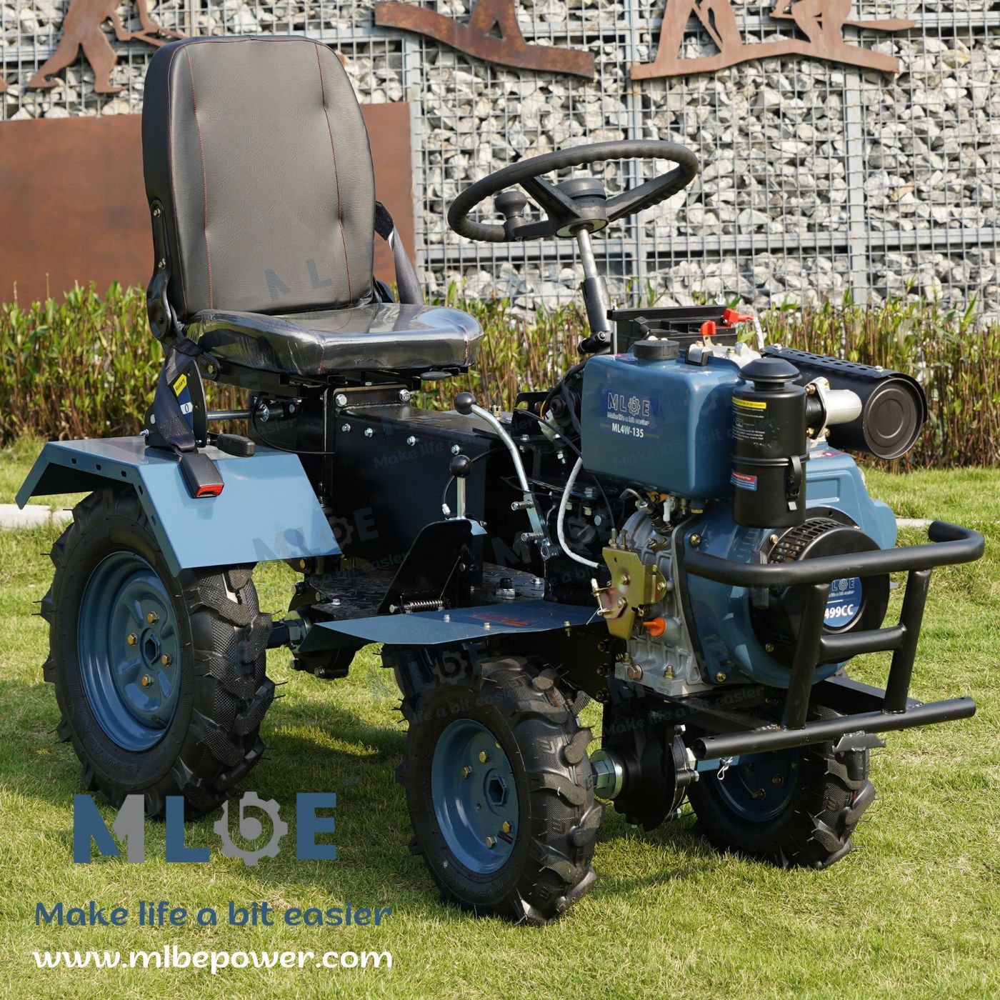 MLBE ML4W-135 Mini Tractor with Diesel 188F Engine Electric Start
